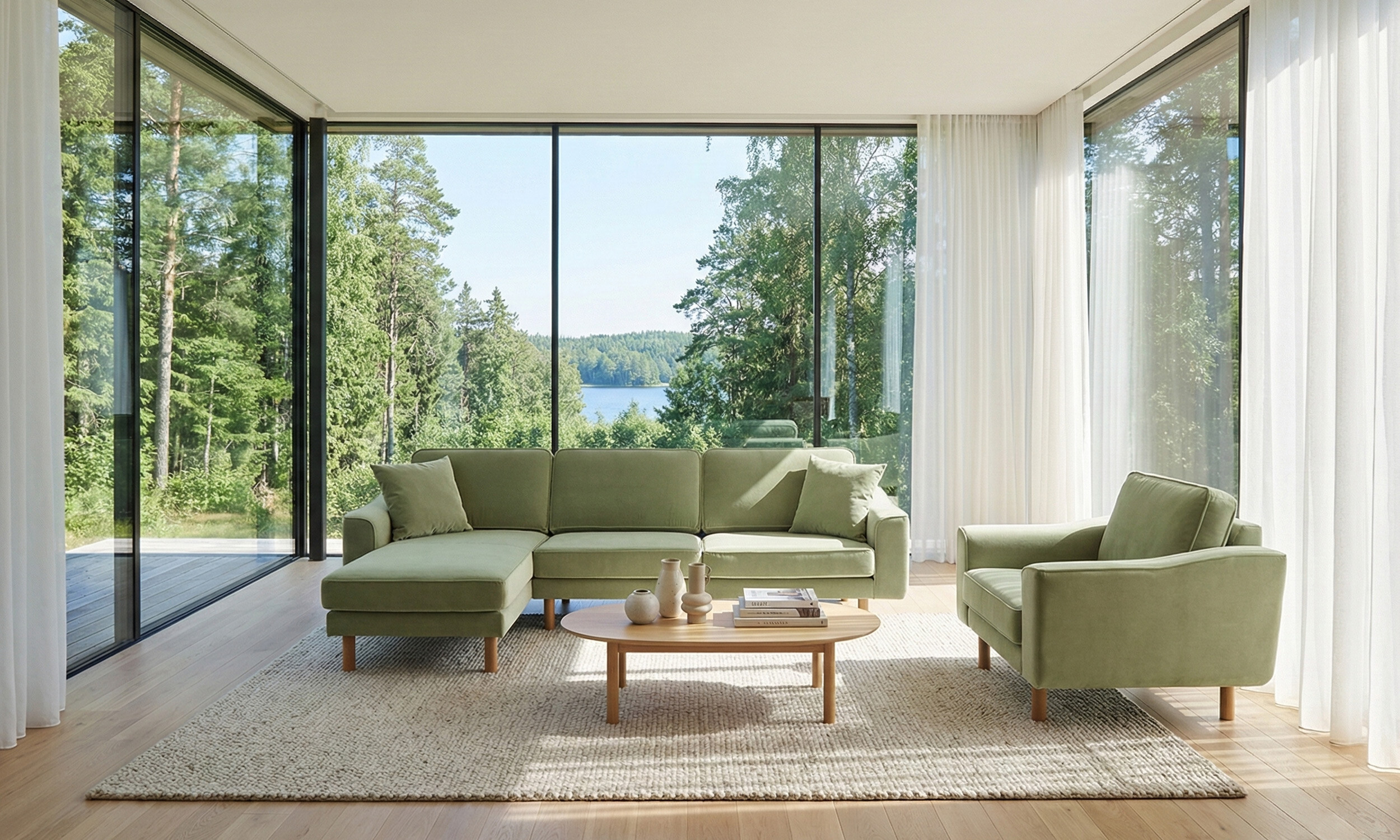 Lotus Üçlü Uzanmalı ve Tekli Koltuk Takım