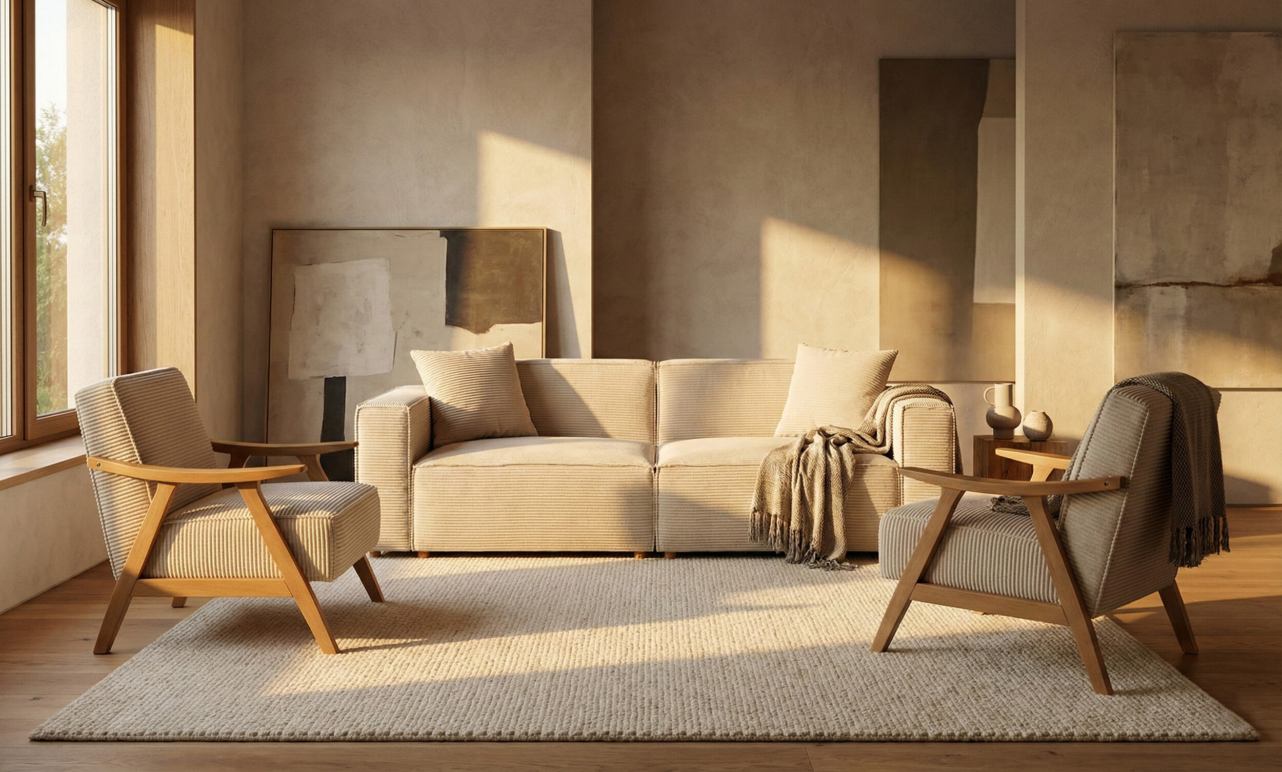 Asana Üçlü Koltuk ve İki Mono Berjer Takım