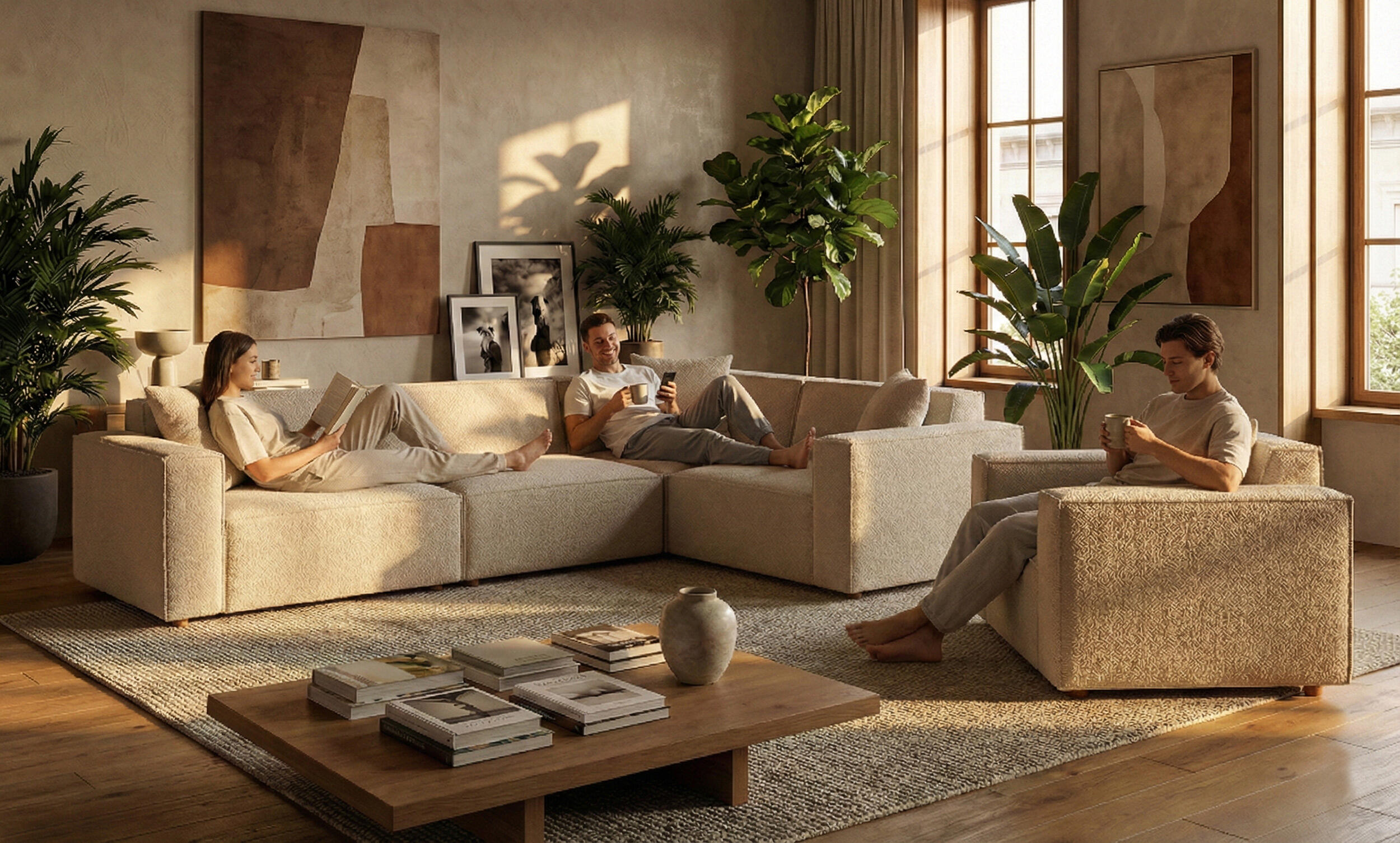 Asana Üç Tekli Köşe Koltuk ve Tekli Koltuk Takım-thumb-5