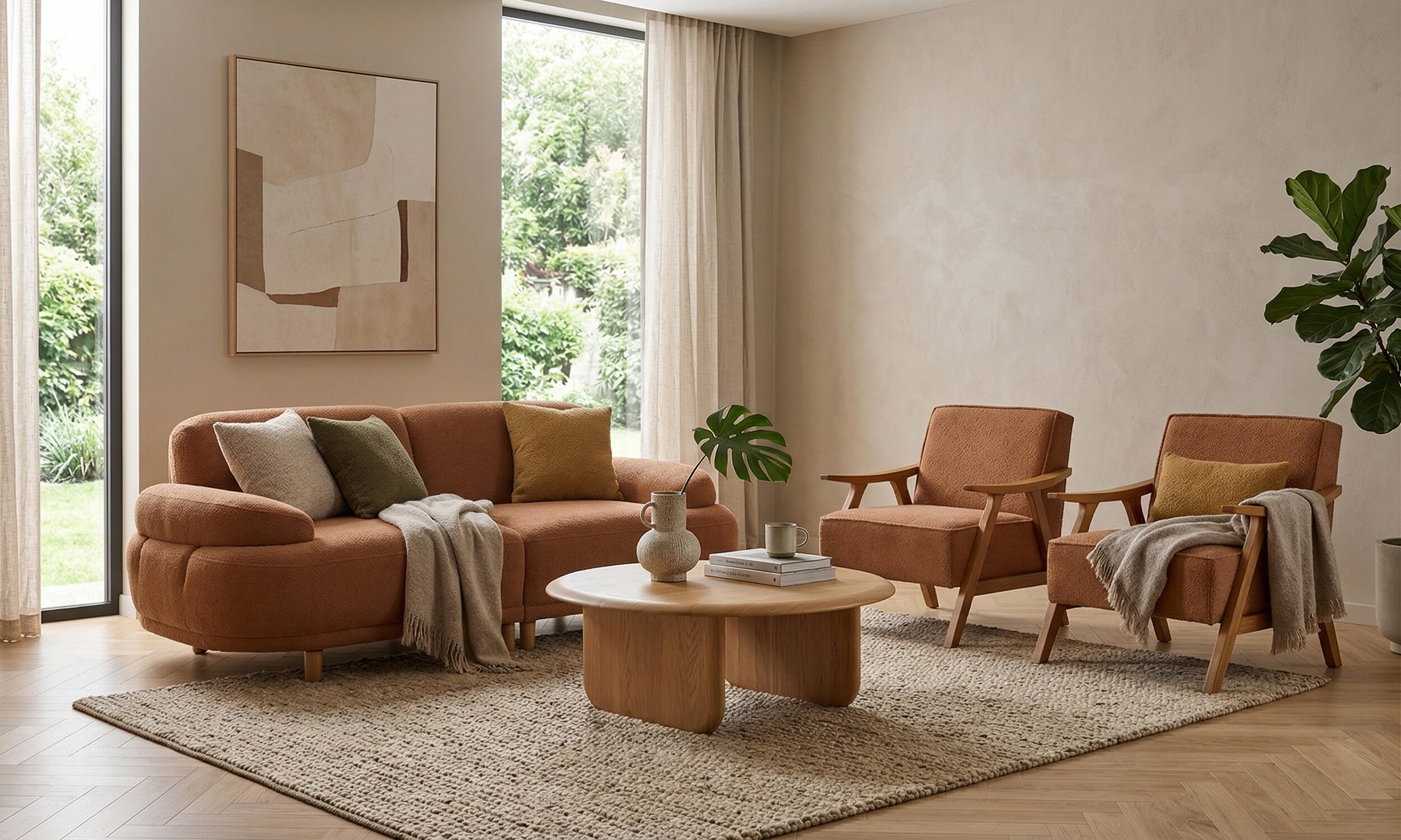 Sora Üçlü Koltuk + İkili Mono Berjer Takım