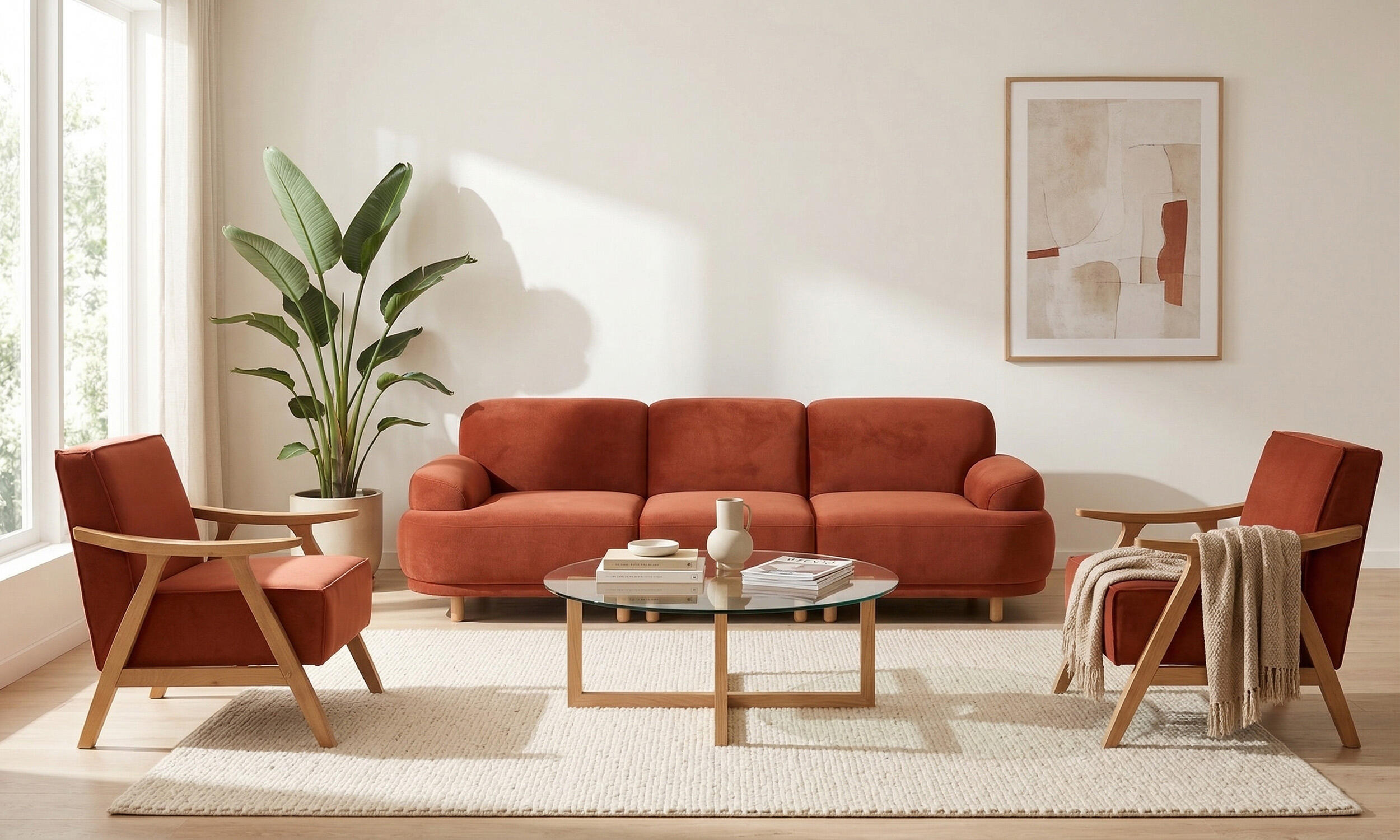 Sora Üçlü Large Koltuk + İkili Mono Berjer Takım