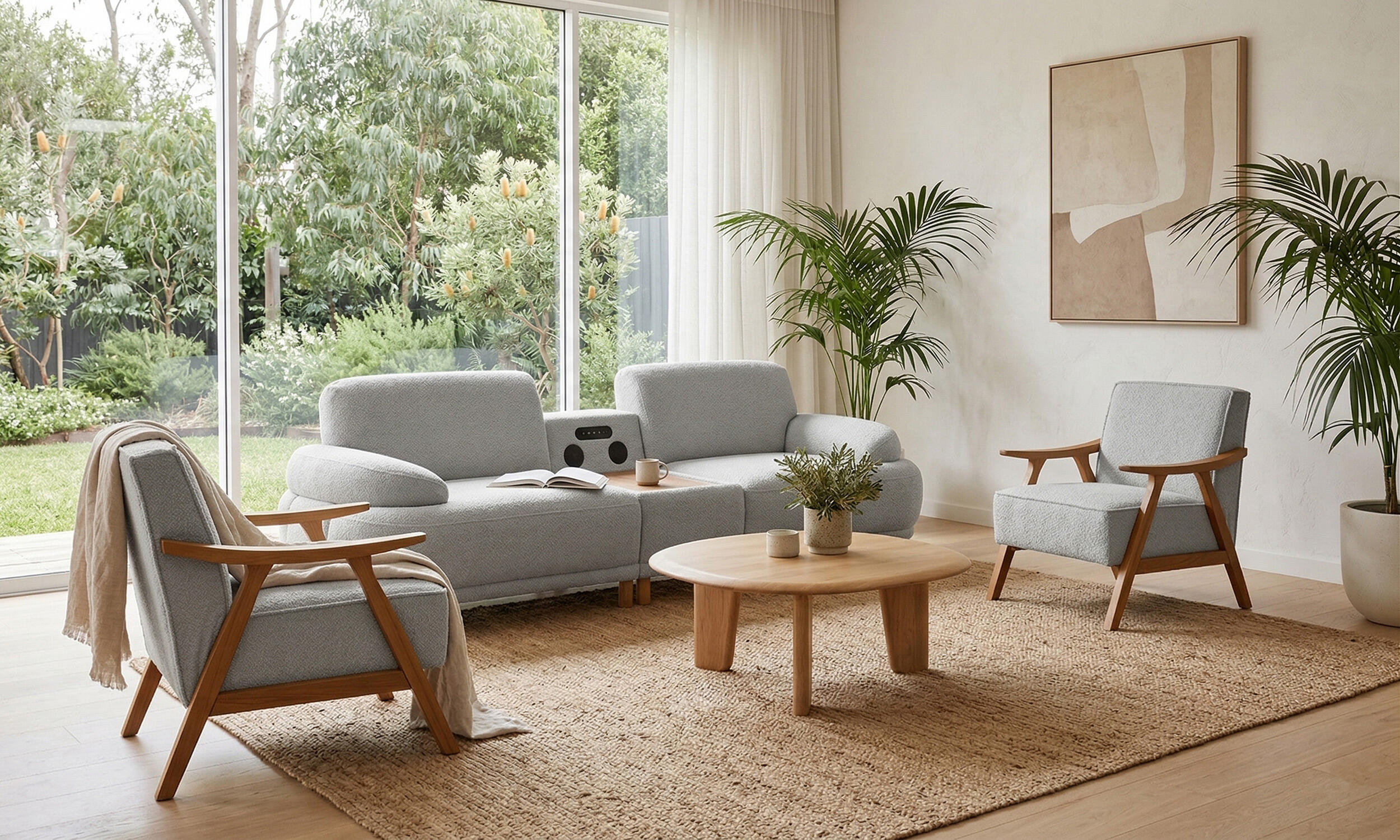 Sora Üçlü Sehpalı Koltuk + İkili Mono Berjer Takım