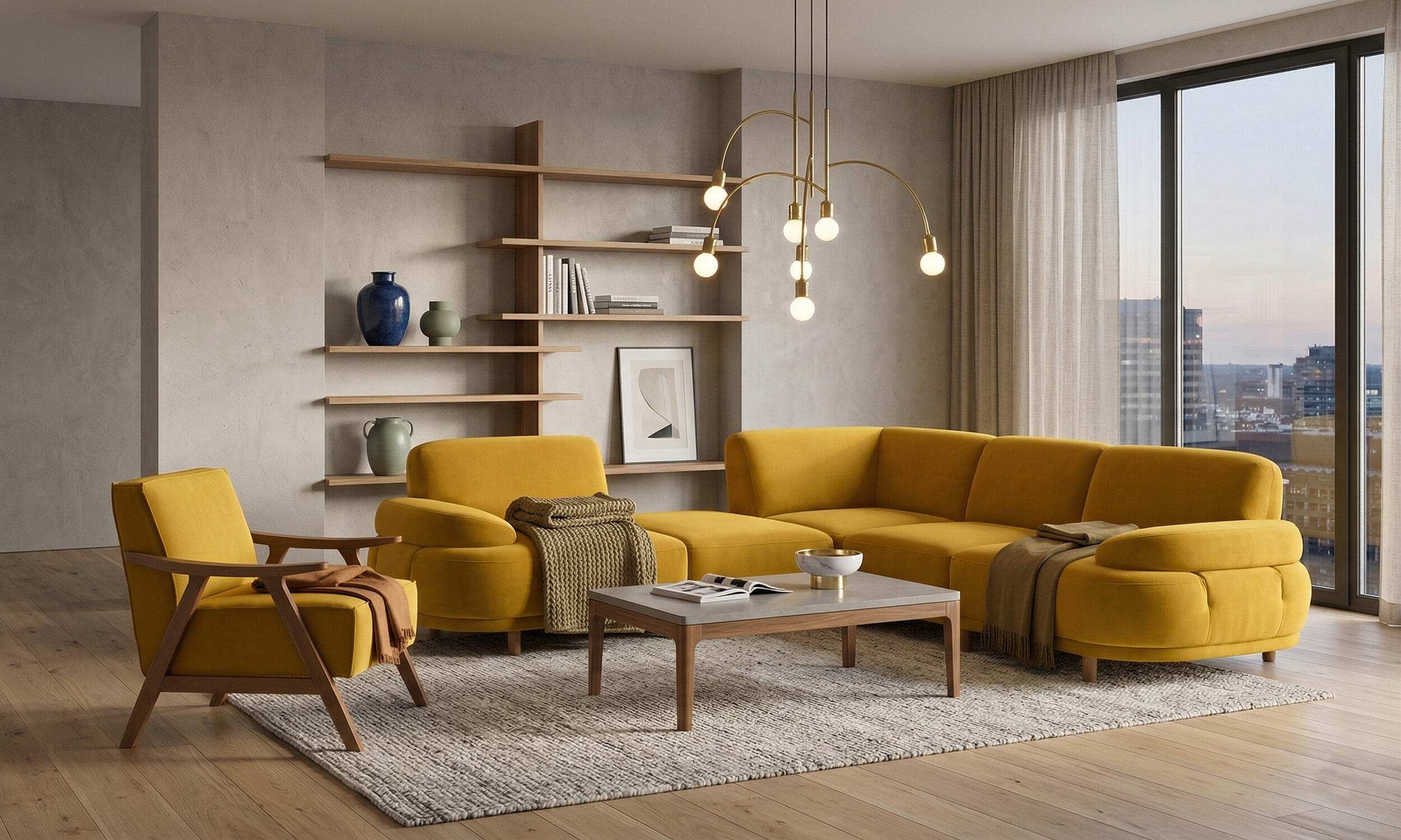 Sora Köşe Koltuk ve Mono Berjer Takım 4