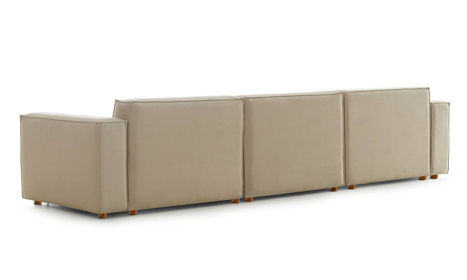 Asana 3 Tekli Fitilli Kadife Krem - 8