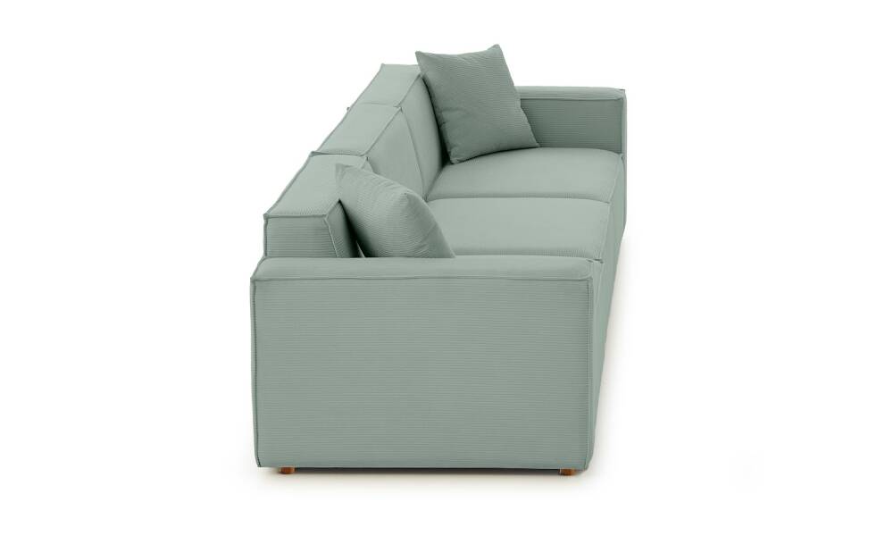 Asana 3 Tekli Fitilli Kadife Pastel Mavi - 8