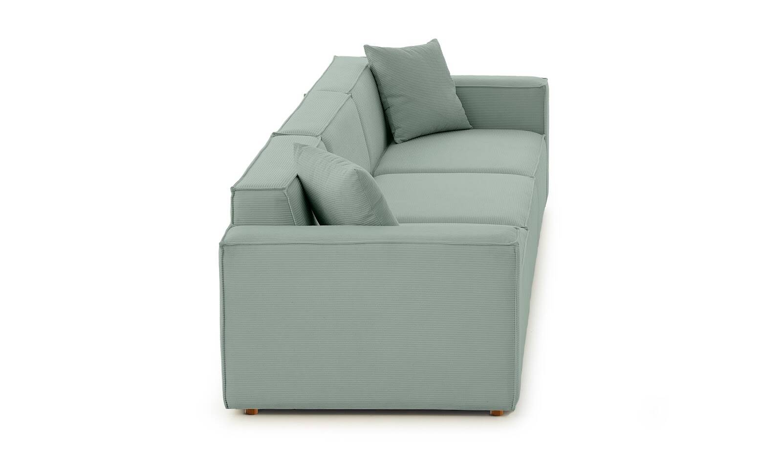 Asana 3 Tekli Fitilli Kadife Pastel Mavi - 8