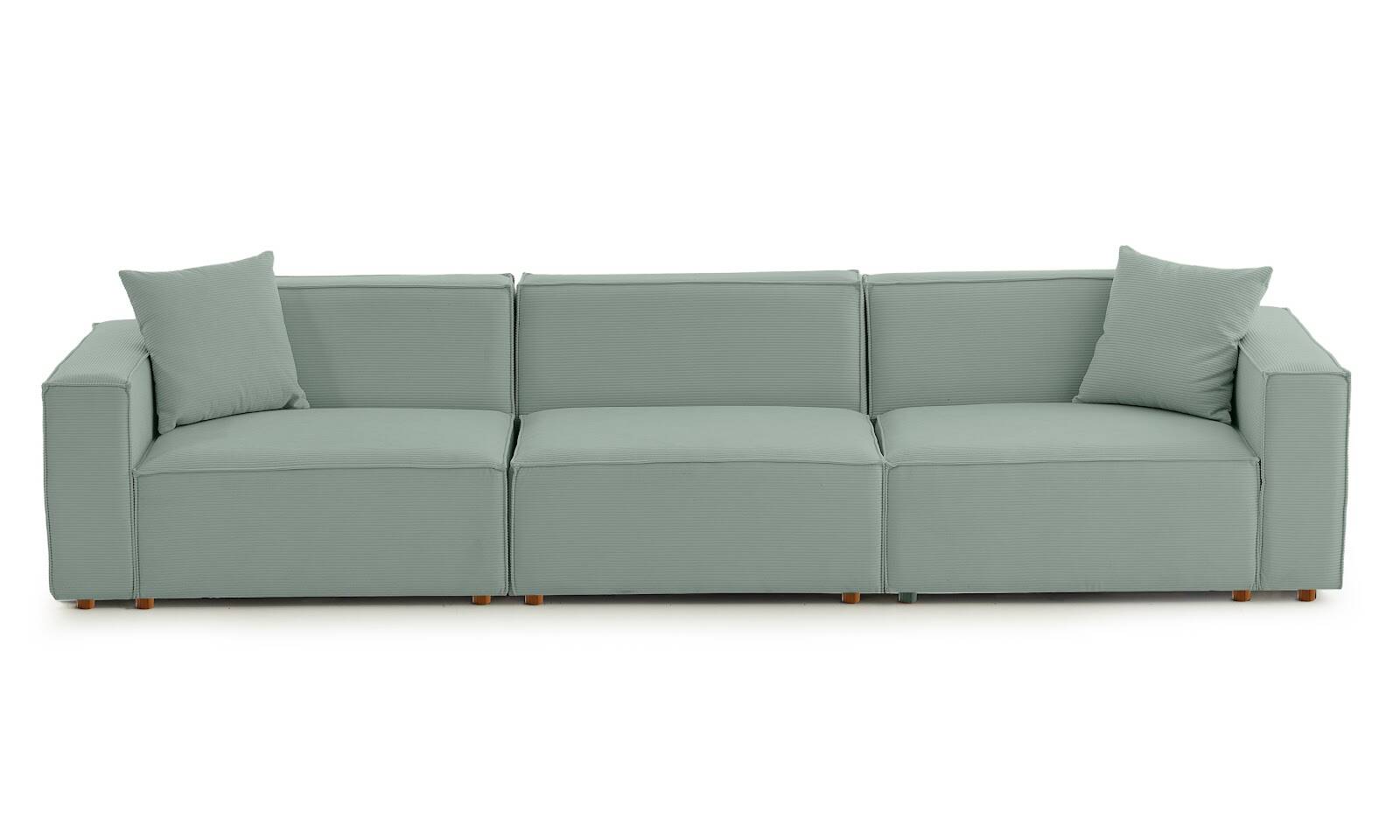 Asana 3 Tekli Fitilli Kadife Pastel Mavi - 3