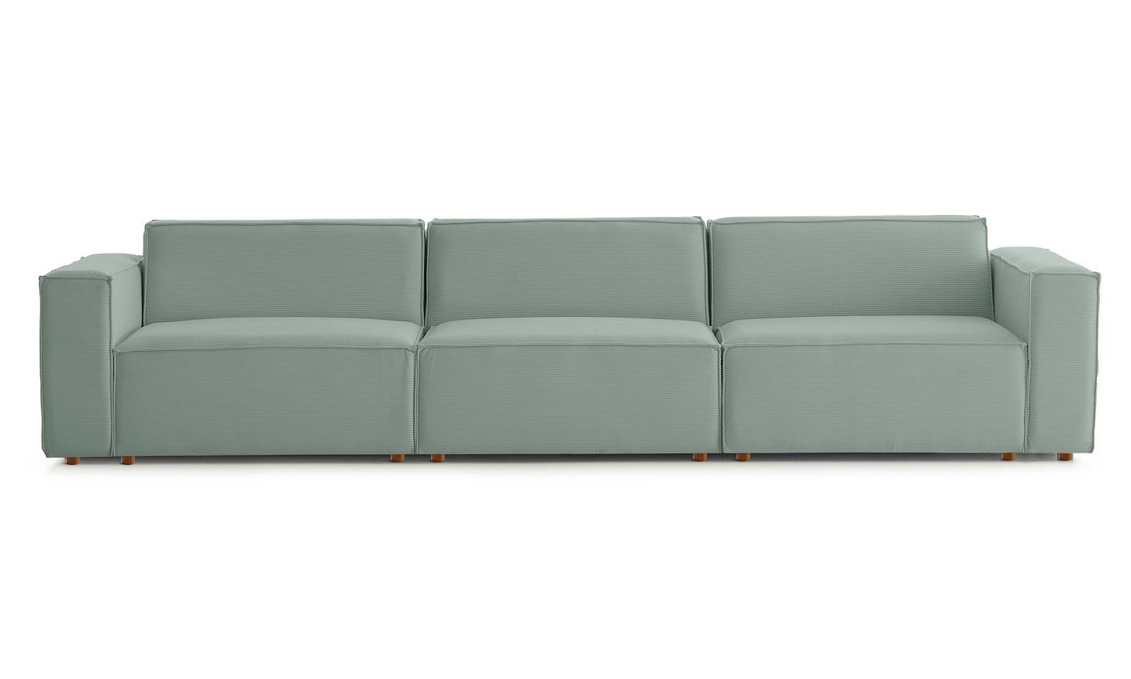 Asana 3 Tekli Fitilli Kadife Pastel Mavi - 1