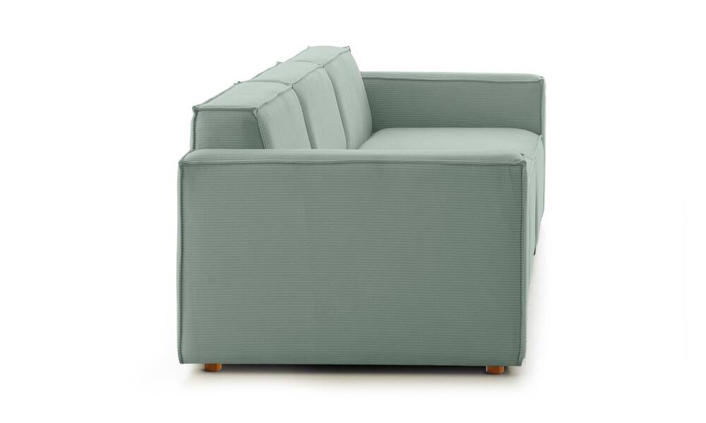 Asana 3 Tekli Fitilli Kadife Pastel Mavi - 7