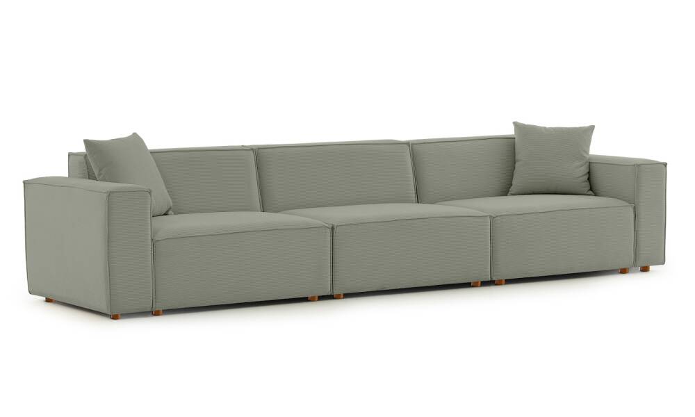 Asana 3 Tekli Fitilli Kadife Su Yeşili - 3