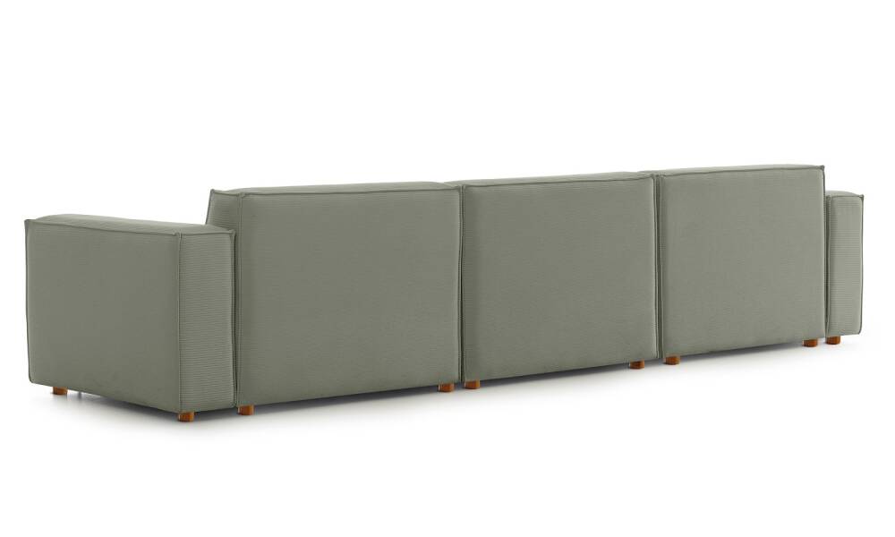 Asana 3 Tekli Fitilli Kadife Su Yeşili - 5