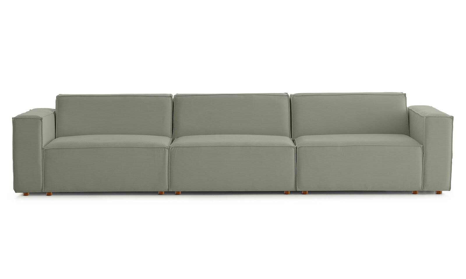 Asana 3 Tekli Fitilli Kadife Su Yeşili - 1