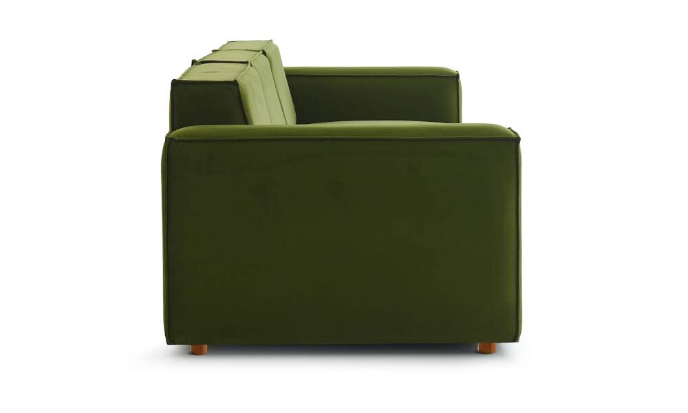 Asana 3 Tekli Kadife Yeşil - 5