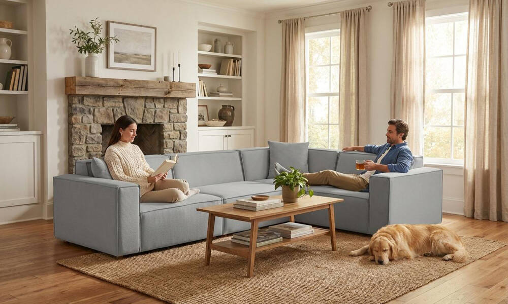 Asana 3 Tekli Köşe Fitilli Kadife Gri (1)