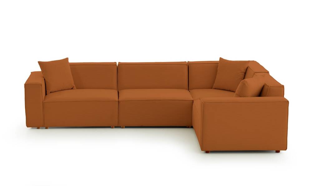 Asana 3 Tekli Köşe Fitilli Kadife Kiremit - 5