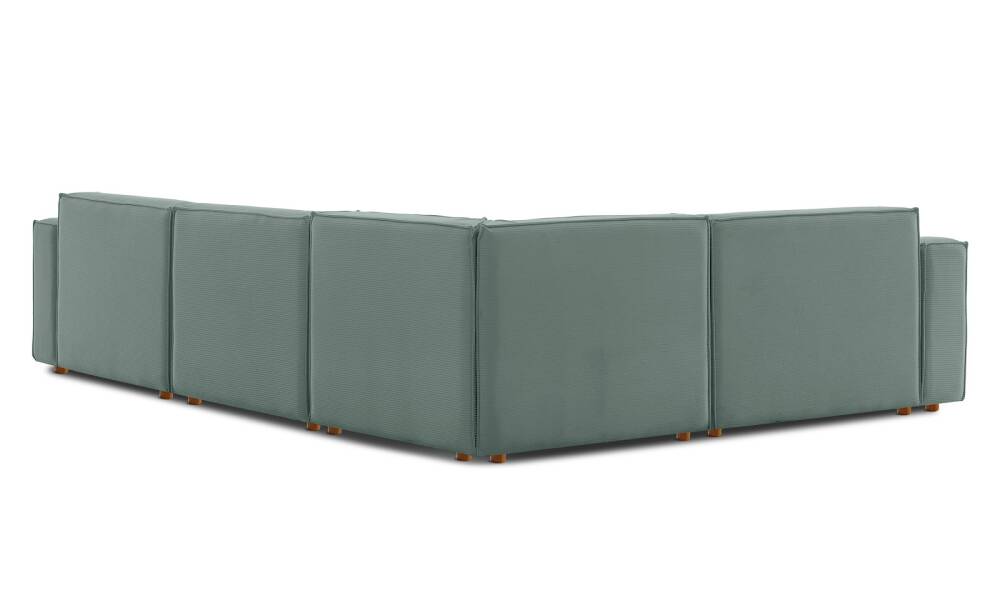 Asana 3 Tekli Köşe Fitilli Kadife Pastel Mavi - 7