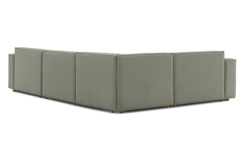 Asana 3 Tekli Köşe Fitilli Kadife Su Yeşili - 7