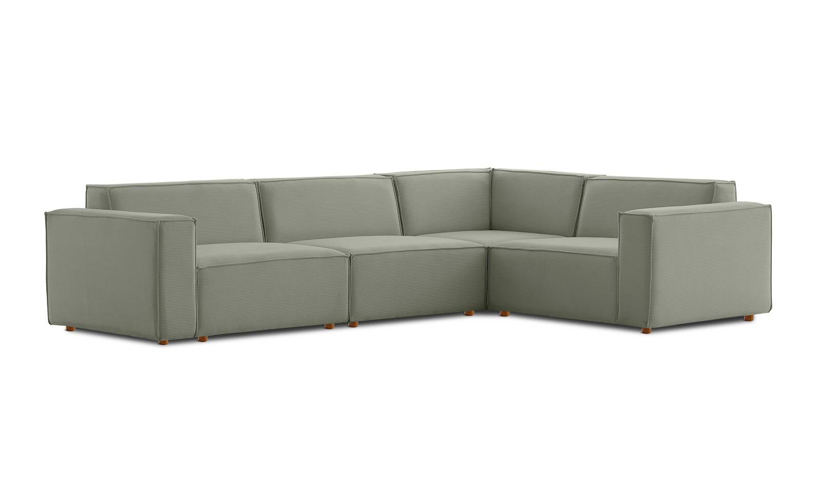 Asana 3 Tekli Köşe Fitilli Kadife Su Yeşili - 3