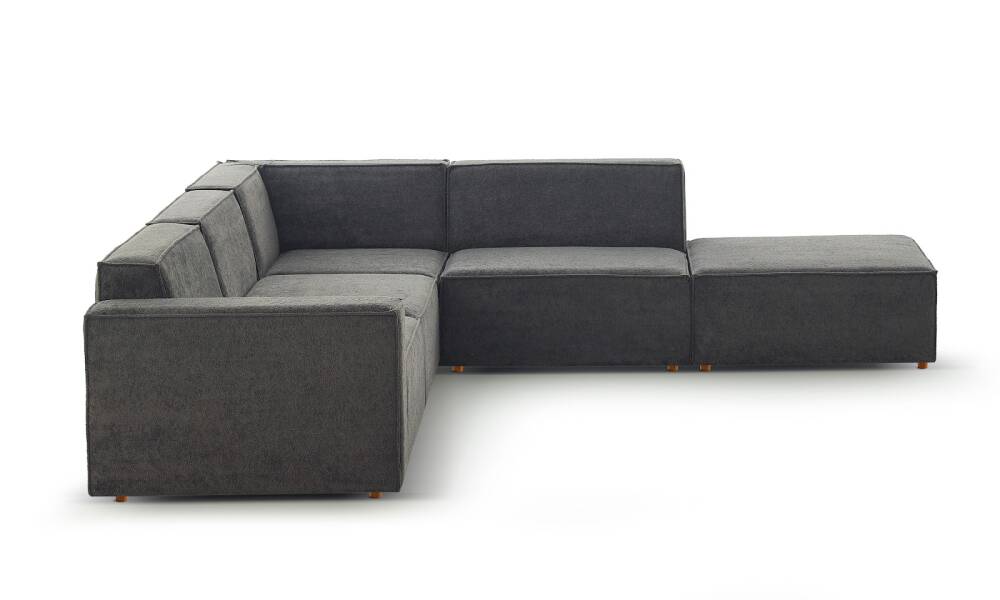 Asana 3 Tekli Köşe Puf Bukle Antrasit - 3