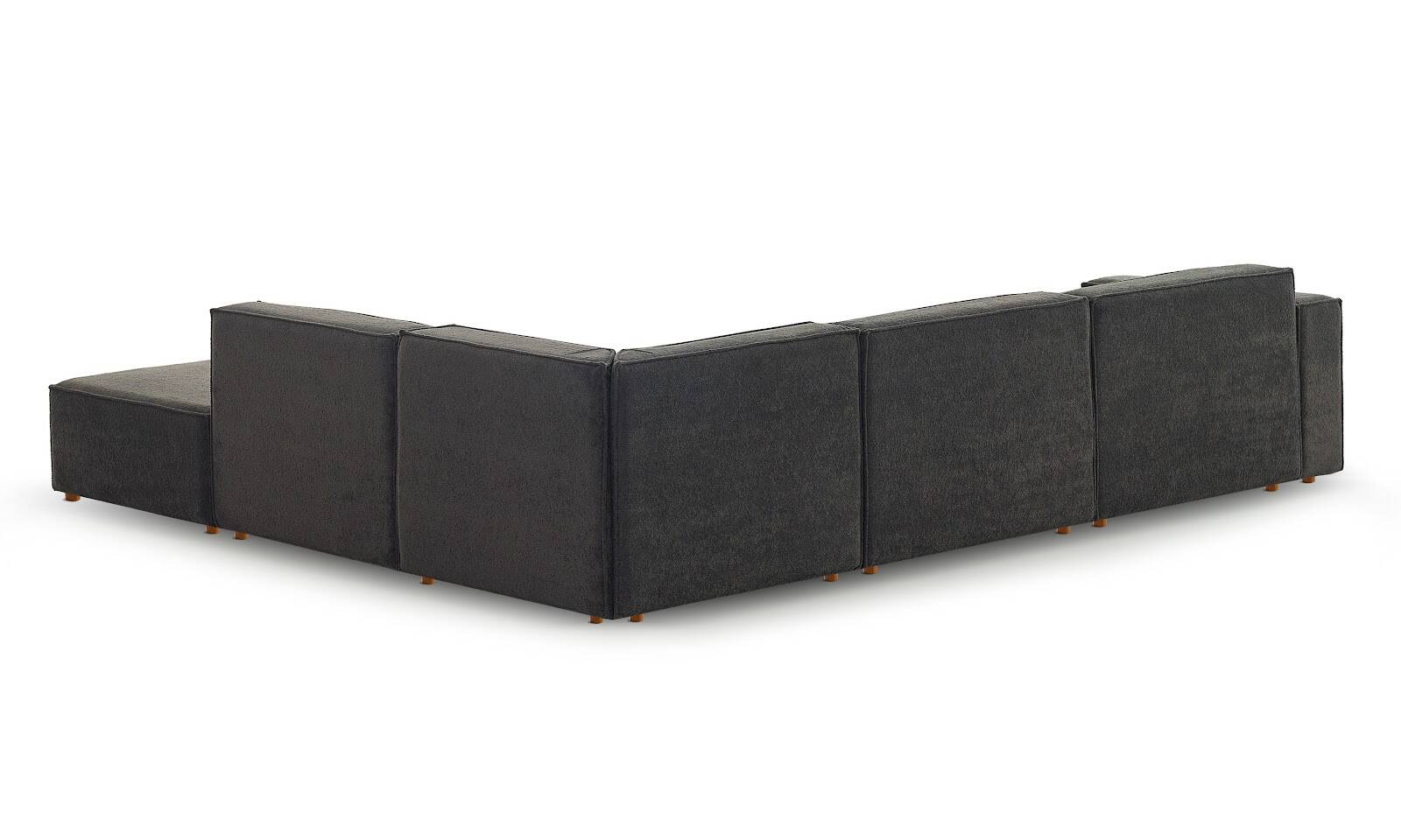 Asana 3 Tekli Köşe Puf Bukle Antrasit - 4