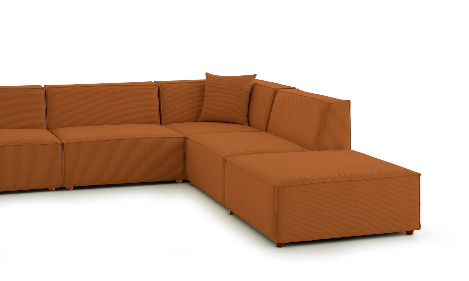 Asana 3 Tekli Köşe Puf Fitilli Kadife Kiremit - 4