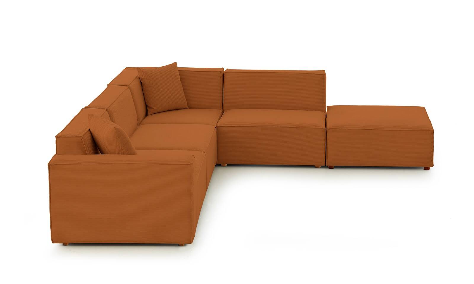 Asana 3 Tekli Köşe Puf Fitilli Kadife Kiremit - 5