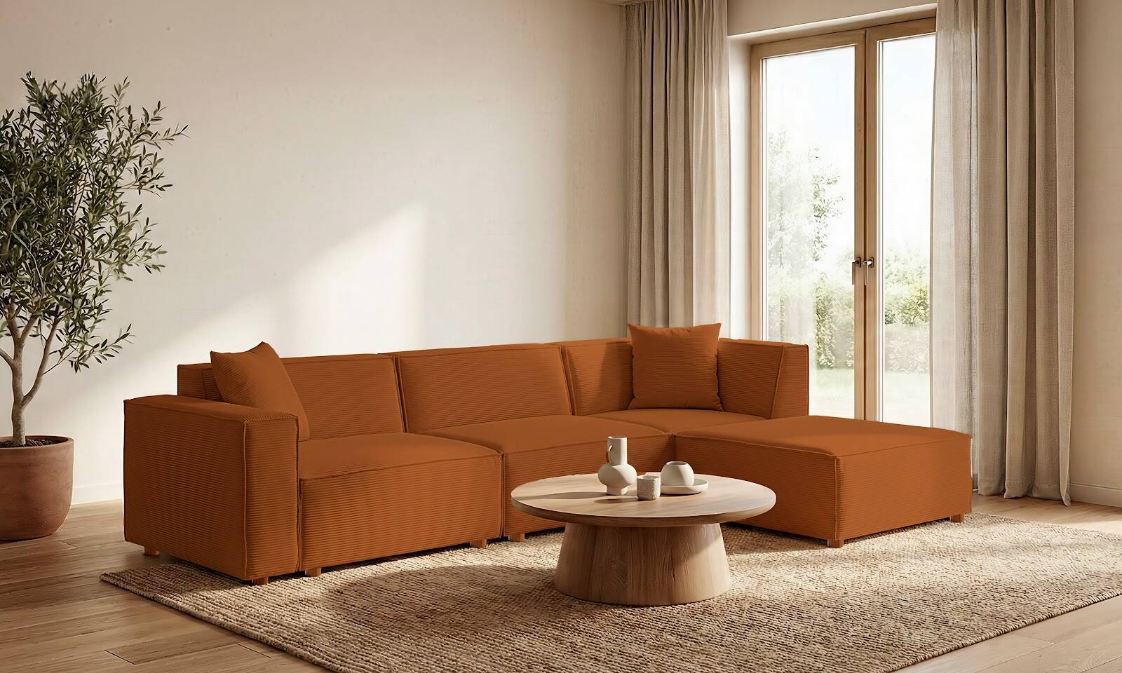 Asana 3 Tekli Puf Fitilli Kadife Kiremit - 2