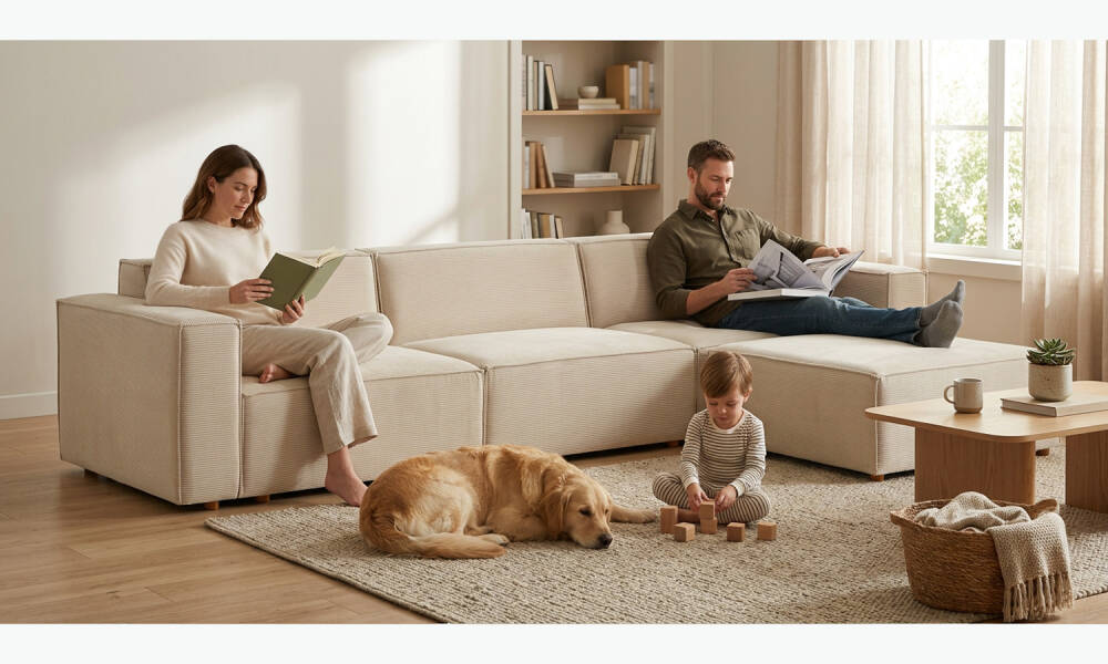 Asana 3 Tekli Puf Fitilli Kadife Krem - 4