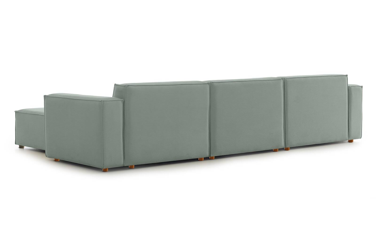 Asana 3 Tekli Puf Fitilli Kadife Pastel Mavi - 5