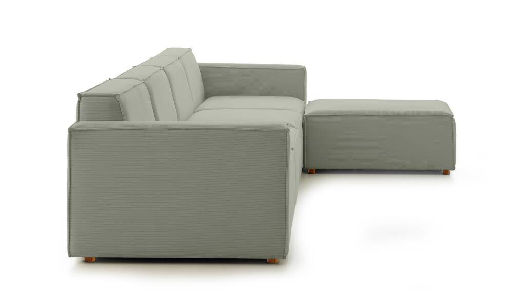 Asana 3 Tekli Puf Fitilli Kadife Su Yeşili - 6