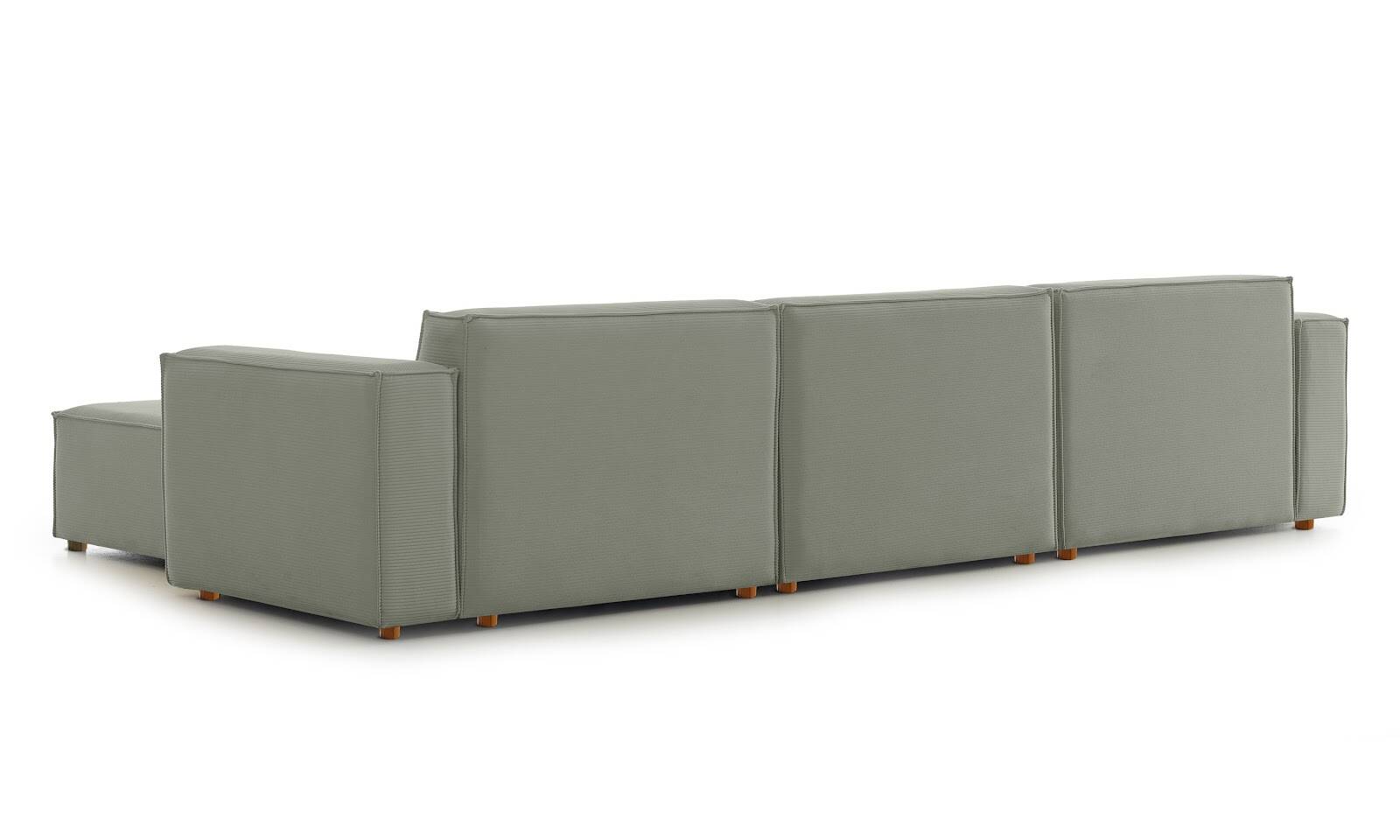 Asana 3 Tekli Puf Fitilli Kadife Su Yeşili - 5