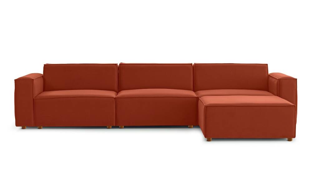 Asana 3TekliPuf Kadife Kiremit