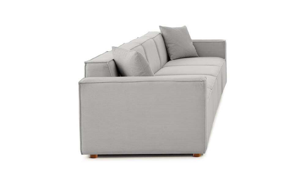 Asana 4 Tekli Fitilli Kadife Gri - 8