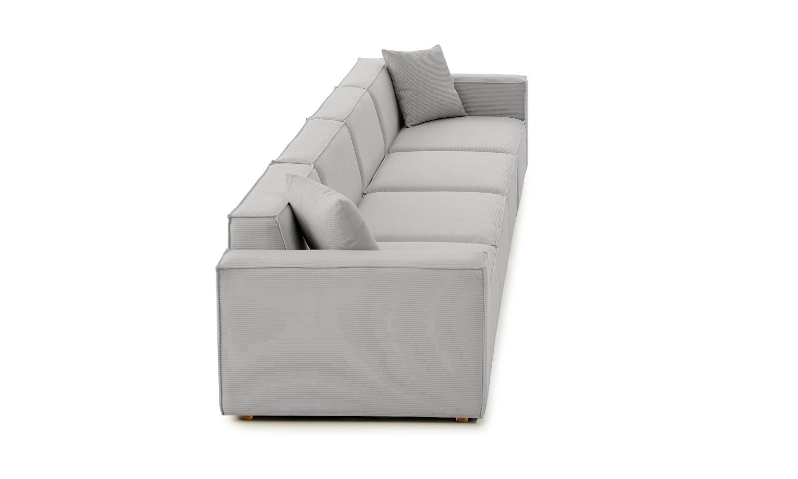 Asana 4 Tekli Fitilli Kadife Gri - 9