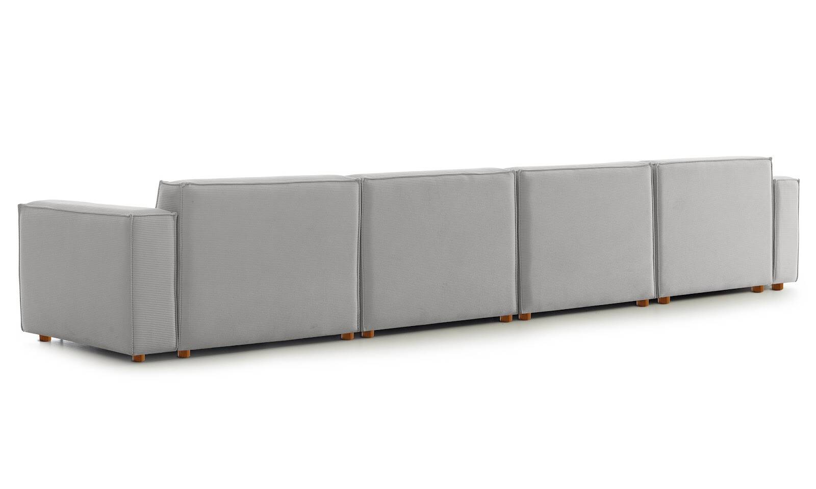 Asana 4 Tekli Fitilli Kadife Gri - 7