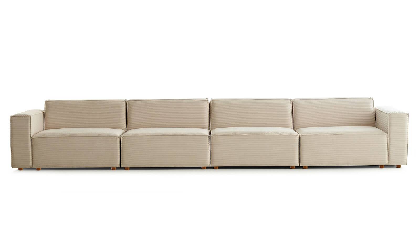 Asana 4 Tekli Fitilli Kadife Krem - 1