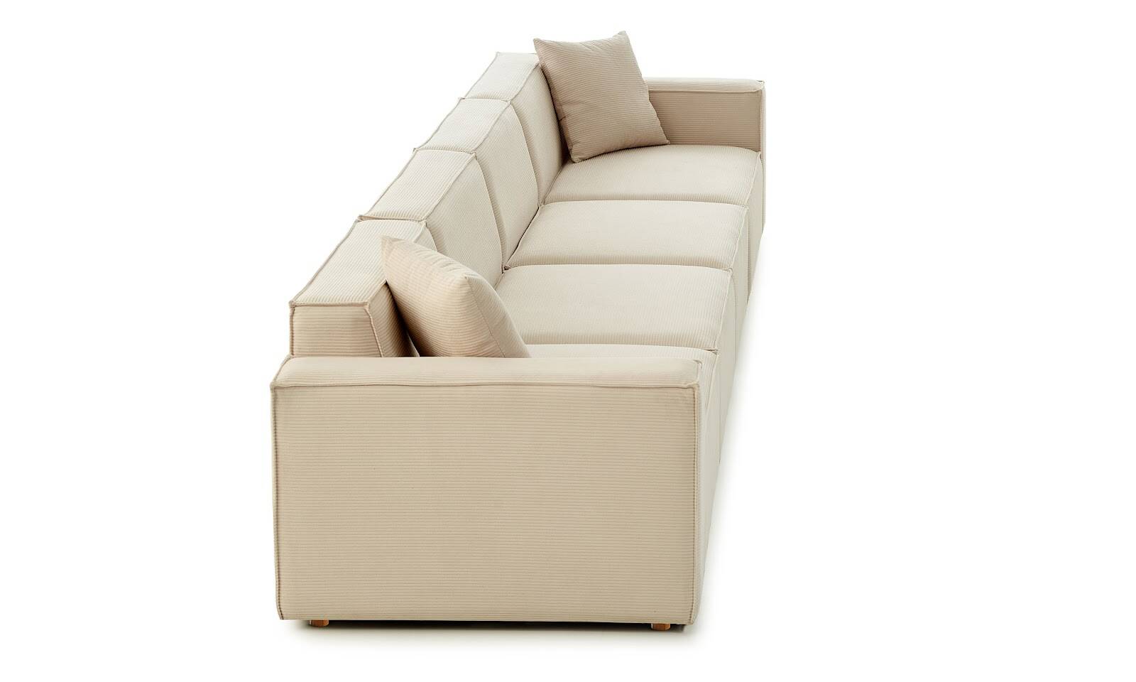 Asana 4 Tekli Fitilli Kadife Krem - 10