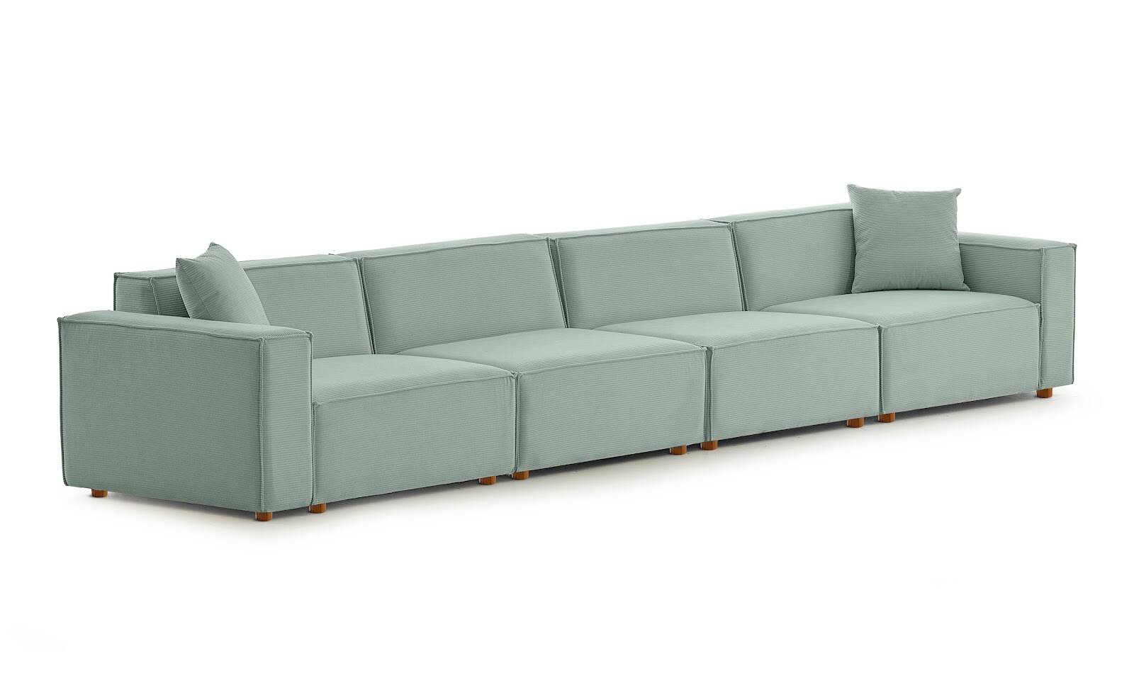 Asana 4 Tekli Fitilli Kadife Pastel Mavi - 3