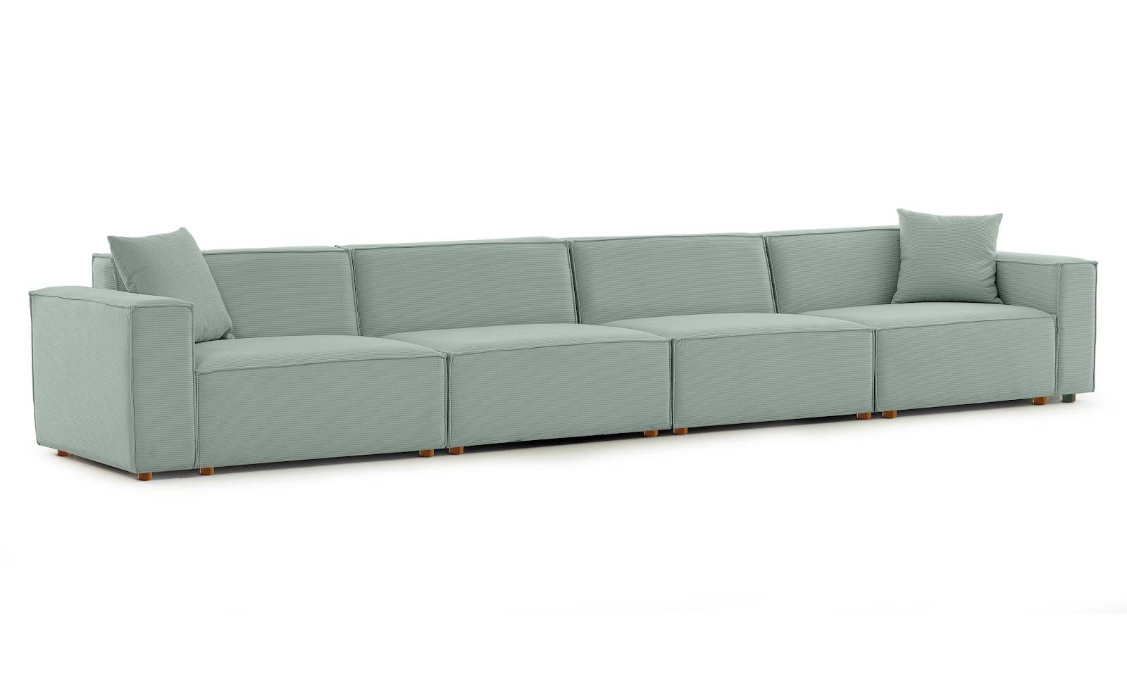 Asana 4 Tekli Fitilli Kadife Pastel Mavi - 4