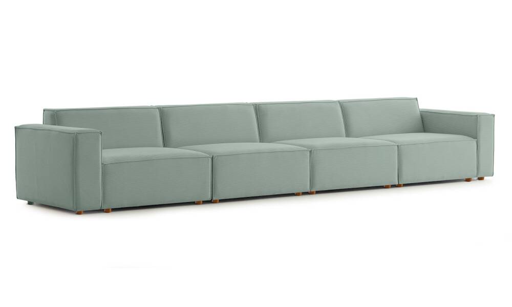 Asana 4 Tekli Fitilli Kadife Pastel Mavi - 5