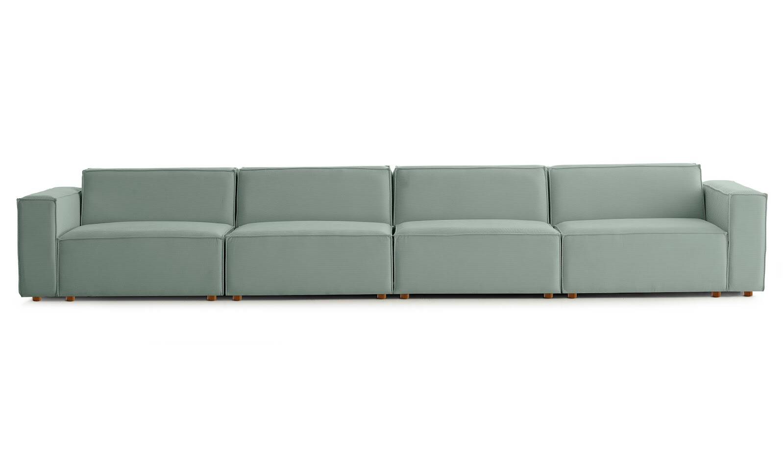 Asana 4 Tekli Fitilli Kadife Pastel Mavi - 1