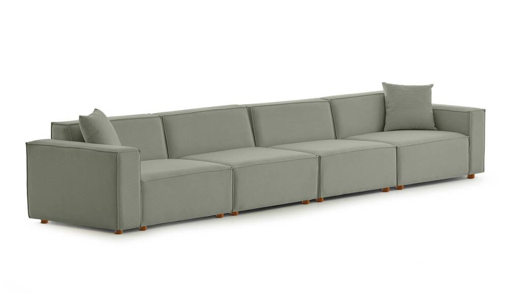 Asana 4 Tekli Fitilli Kadife Su Yeşili - 3