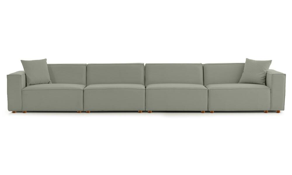 Asana 4 Tekli Fitilli Kadife Su Yeşili - 5