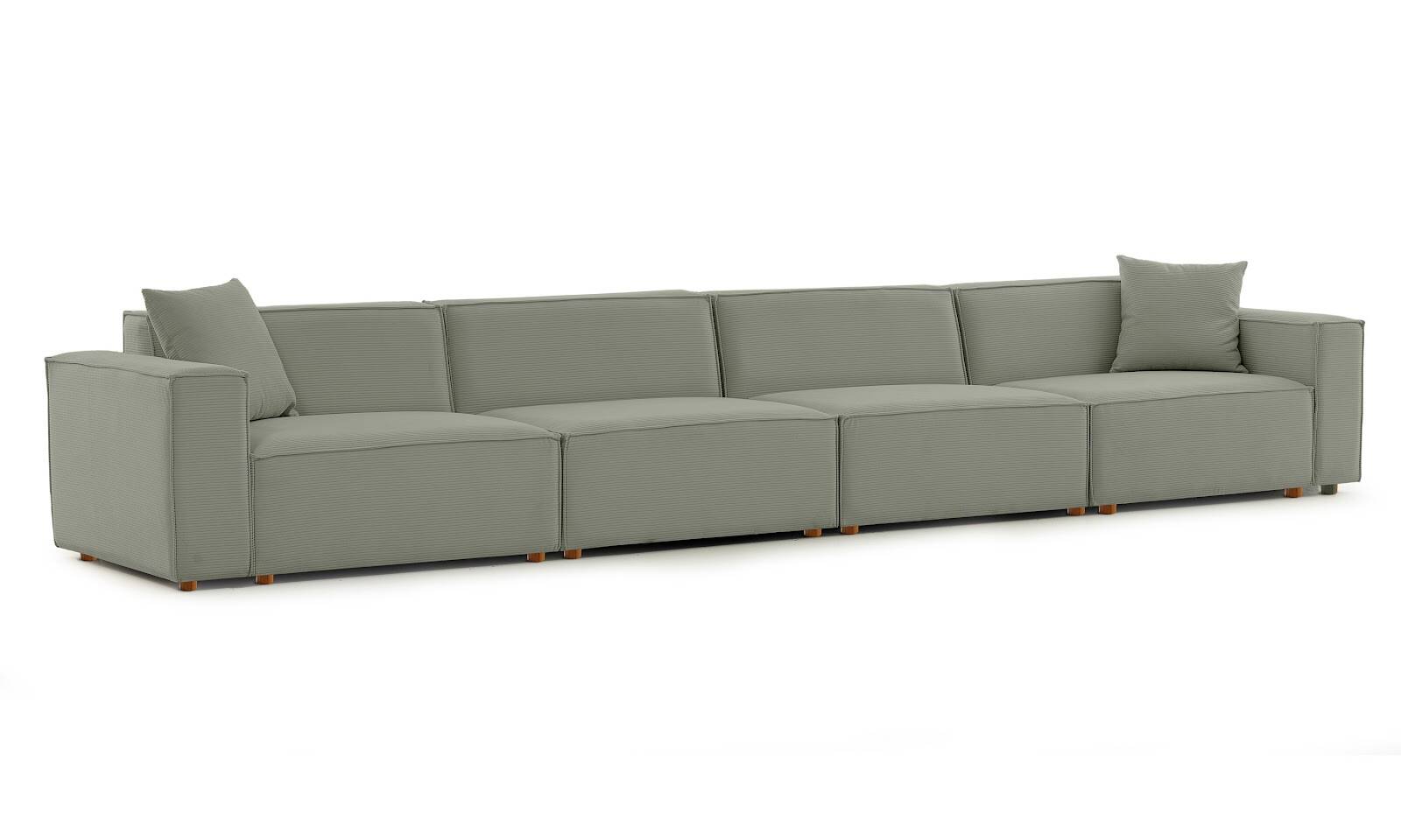 Asana 4 Tekli Fitilli Kadife Su Yeşili - 6