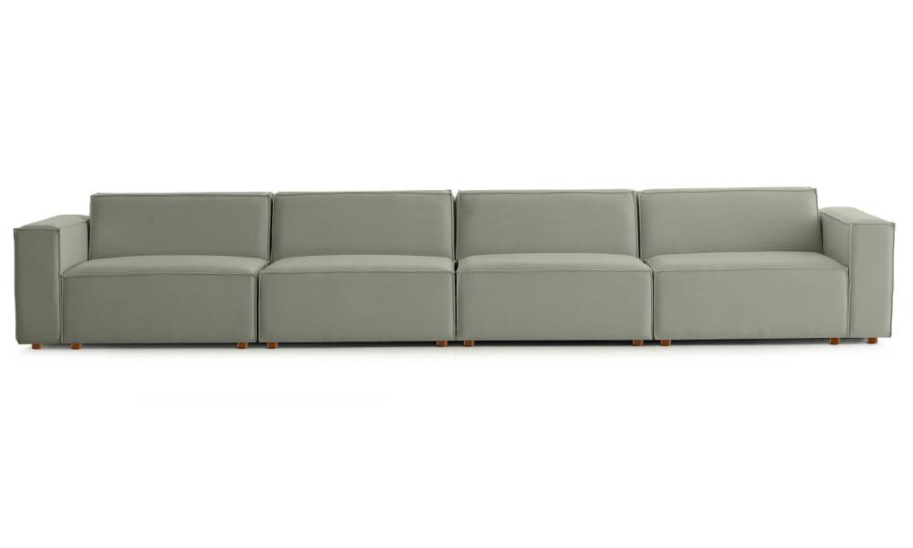 Asana 4 Tekli Fitilli Kadife Su Yeşili