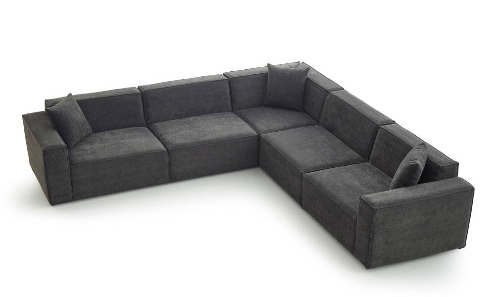 Asana 4 Tekli Köşe Bukle Antrasit - 3