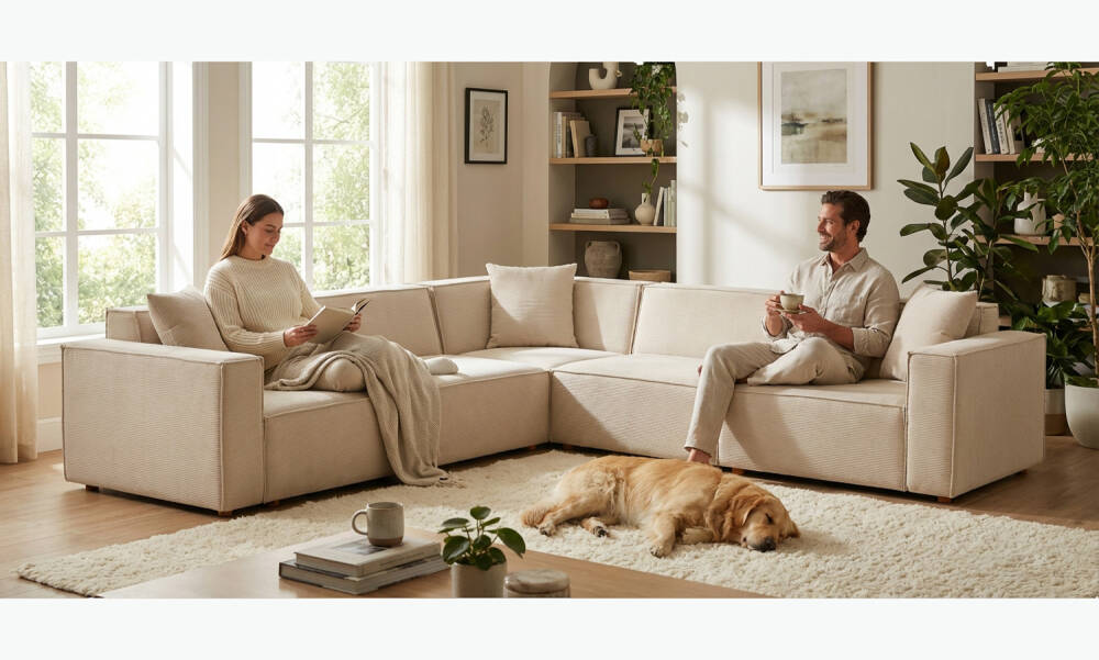 Asana 4 Tekli Köşe Fitilli Kadife Krem (1)