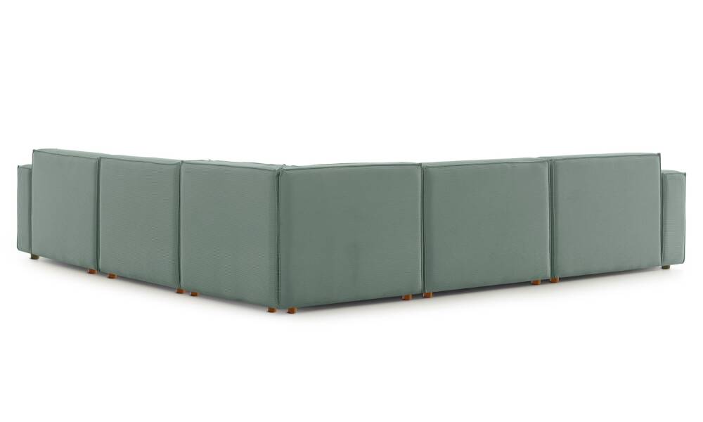 Asana 4 Tekli Köşe Fitilli Kadife Pastel Mavi - 6