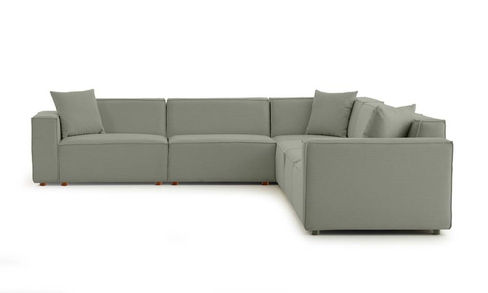 Asana 4 Tekli Köşe Fitilli Kadife Su Yeşili - 3