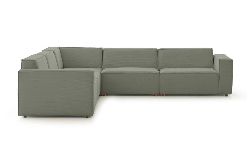 Asana 4 Tekli Köşe Fitilli Kadife Su Yeşili - 5